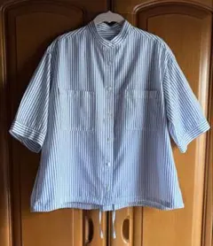 SETTO セット オッカケシャツ スタンドカラー ショートスリーブ 