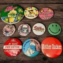 レトロピンバッジ10個セット