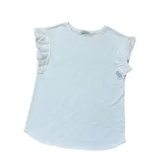 ジャーナルスタンダードレリューム　シャツ　ブラウス　白　フリル　2023SS