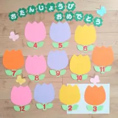 壁面飾り*チューリップの誕生日表