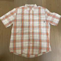 WOOLRICH 半袖チェックシャツ オレンジ系 メンズ Mのサムネイル