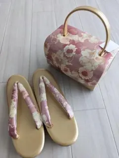 【新品】和装用（振袖）バッグと草履のセット