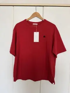 ZARA コントラスト刺繍Tシャツ レッド Lサイズのサムネイル