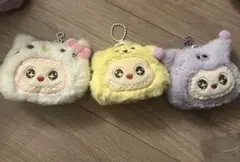 セール新作ラブブ可愛いぬいぐるみ キーホルダー3点セット