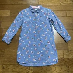 H&M 花柄 長袖シャツワンピース　EUR122cm