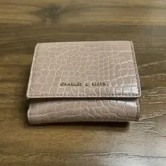 CHARLES & KEITH 三つ折り財布 ピンク スモークピンク