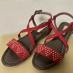 JELLY BEANS スタッズ付き赤サンダル Sサイズ