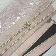 新品　振袖用　2026年モデル　ピンク　帯締め　帯揚げ　半襟　重ね襟　セット