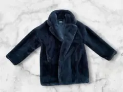 ZARA ファー付きモッズコート - メルカリ