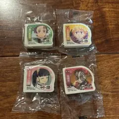 鬼滅の刃　くら寿司　びっくらポン　消しゴム　炭治郎　善逸　カナヲ　猗窩座　4種