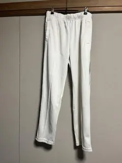 ホワイト ストレートパンツ サイドストライプ