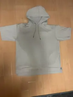 GU フード付きショートスリーブパーカー ライトグレー