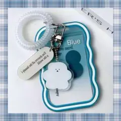 推し活 トレカケース カードケース アイドル フォト チェキ 韓国 ブルー