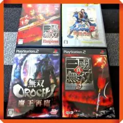 PS2ソフト中古4本セット【状態良し】真・三國無双3、オロチ無双、戦国バサラ2