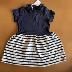 プチバトー　半袖ワンピース 104cm ネイビー　タグ付き　未使用