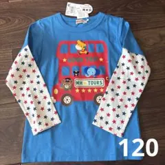 【新品】ミキハウス ロンドンバス アップリケロンT120