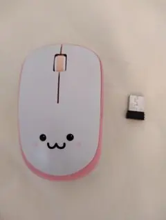 ワイヤレスマウス ピンク ホワイト 本体