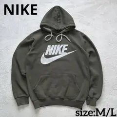 Nike オリーブグリーン パーカー M〜L メンズ フーディ ナイキ 肉厚