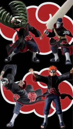 NARUTO ナルト疾風伝　暁　ペイン、角都、キザメ、ゼツ、　4体フィギュア