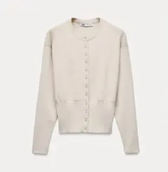 zara プレーンニットカーディガン