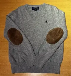 Polo Ralph Lauren キッズ グレー Vネック コットンセーター
