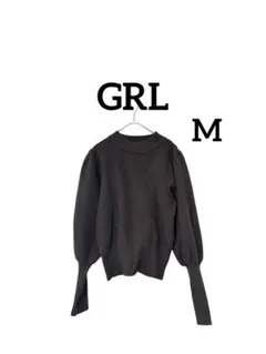 GEL 黒 バルーンスリーブ ニットセーターMサイズ