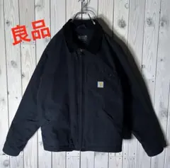 の*り様 【良品 M】カーハート 刺繍ロゴ デトロイト ジャケット 黒.