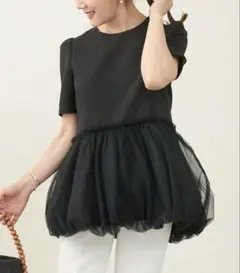 リアラバイピージー ♡チュール バルーン ブラウス 半袖 ♡美品のサムネイル
