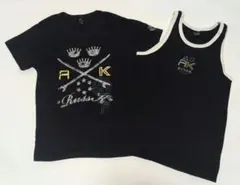 Mサイズ RUSS・K 半袖Tシャツ＆タンクトップ 2点セット 黒 ブラックのサムネイル