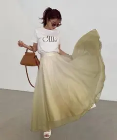 エイミーイストワール♡ エアリーグラデーションスカート　ロングスカート