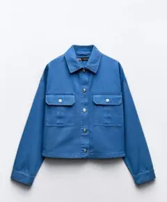 ZARA　コットンオーバーシャツ　Mサイズ(9-11号)のサムネイル