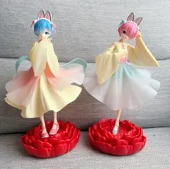 Re:ゼロから始める異世界生活 レム ラム フィギュア 2体 セット 小兎娘