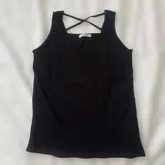 chocol raffine robe クロス ストラップ タンクトップ 黒のサムネイル