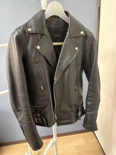 RHENIUM 牛革 ダブルライダースジャケット