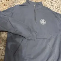 HUF ハフ グレー ハーフジップトレーナー
