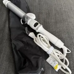 SALONIA カールヘアアイロン32mmシルバー/ホワイト