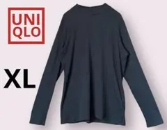 ユニクロ スーピマコットン ハイネックTシャツ XLサイズ 黒 高品質コットン