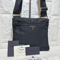 【完品】 PRADA 三角ロゴ ナイロン ショルダーバッグ サコッシュ 斜め掛け