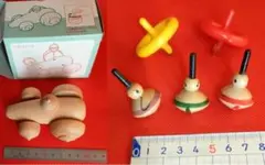 木製こまと車型おもちゃセット(合体こま)まとめ売り 551