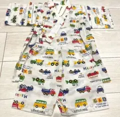 ～セール中～【新品】はたらく車柄 甚平 100cm 綿100% キッズ