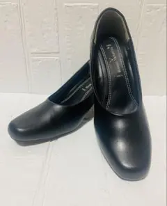 Romeo Valentinoブラックパンプス23.5cmEEE 安定歩きやすい