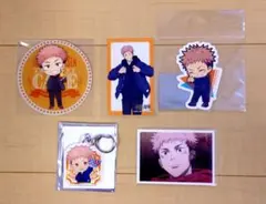 呪術廻戦カフェ　ファンパレ　虎杖悠仁　アクキー　カード　コースター　ステッカー