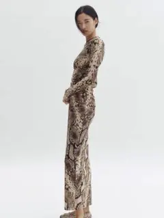 ステラマッカートニー　スネークスキンプリントメッシュワンピース　XS STELLA McCARTNEY H&M スネークスキンプリントワンピース L - メルカリ