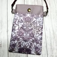 c063 ジョリーフルール メゾンドクチュール スマホポーチ☆グレーベージュ