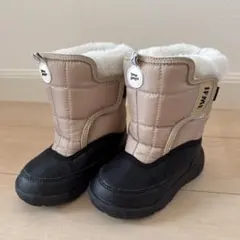 IFME ファー付きブーツ 16.0 ベージュ×ブラック