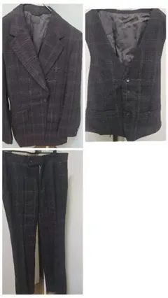 Hardy Amies 3点セット　ジャケット ベスト　パンツ ウール　1655のサムネイル
