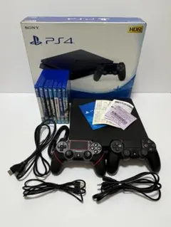 PS4 CUH-2100A B01 500GB Jet Blackとソフト7種