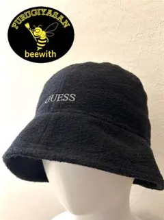 90s GUESS ブラック バケットハット タオル生地
