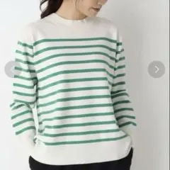 ESPRIT D'OR 【洗える】スプリングボーダーニット