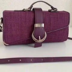 MURUA レクタングルバッグ パープル 2way ショルダーバッグ